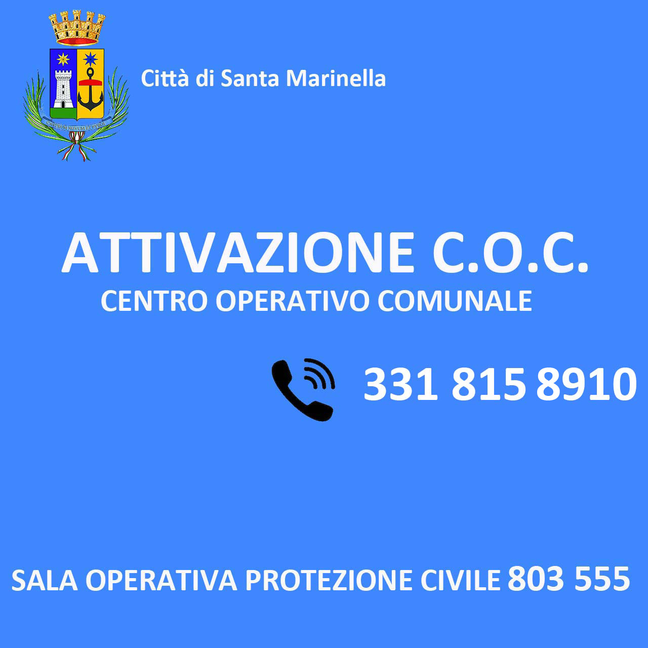 ATTIVAZIONE C.O.C. - CENTRO OPERATIVO COMUNALE